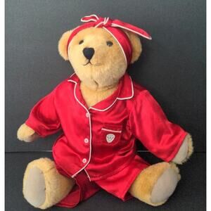 Miss AG Bear Plush Pleasant Company American Girl Teddy Red Pajamas Vintage 1997